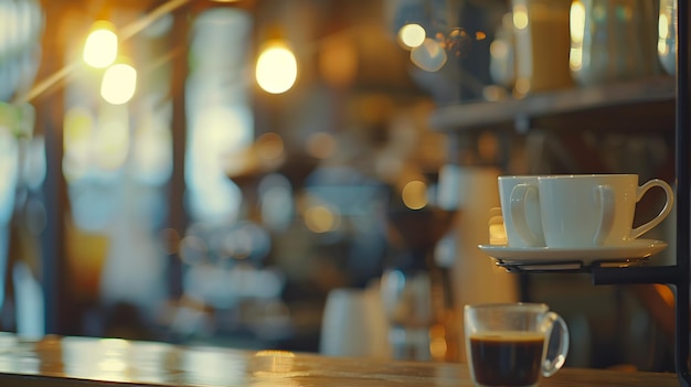 cafetería restaurante café fondo borroso ruido IA generativa