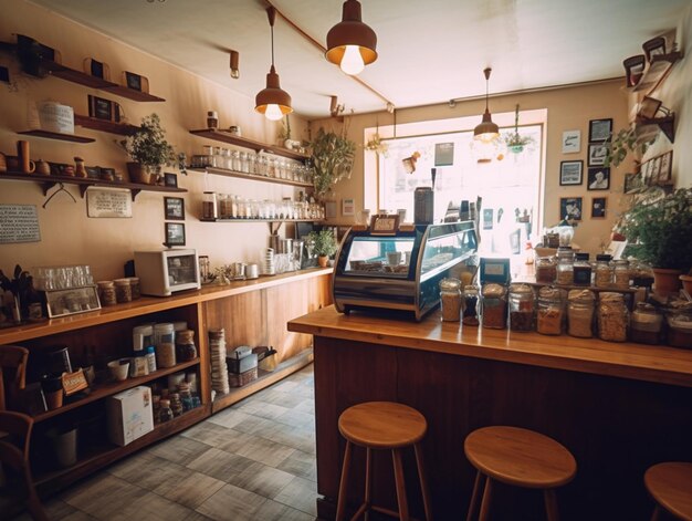 La cafetería de la vieja escuela.