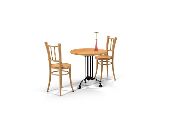 Cafétisch und Stühle
