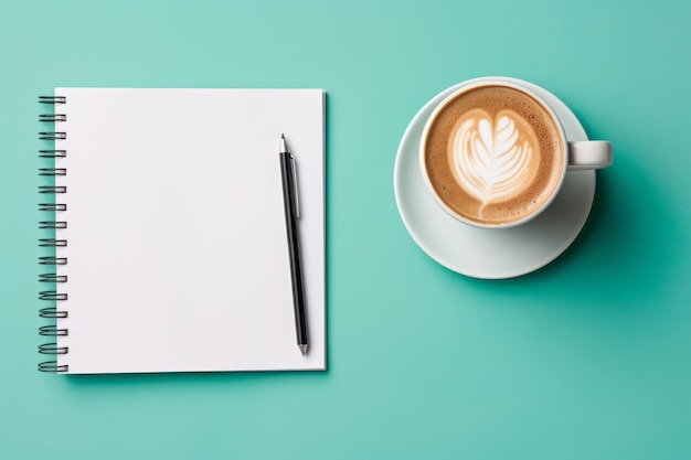 Caffeinated Creativity Aesthetic Notebook e Coffee Flat Lay AR 32