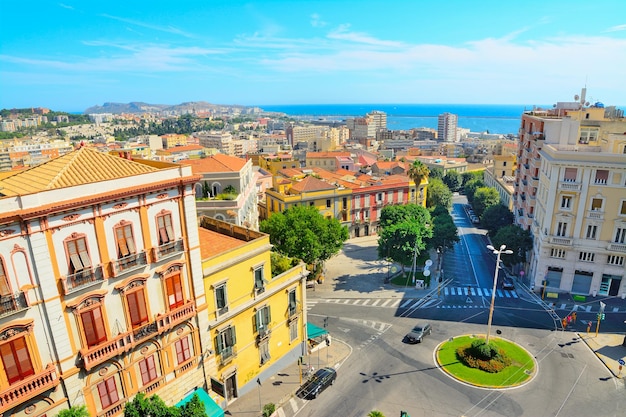 Cagliari-Stadtbild an einem klaren Tag Italien