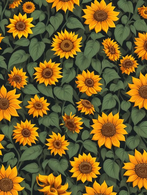 Foto caída crisantemos flor de patrones sin fisuras vector ilustración diseño floral fondo