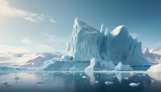 La caída de los glaciares en Groenlandia Foto desde el barco