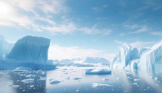 La caída de los glaciares en Groenlandia Foto desde el barco