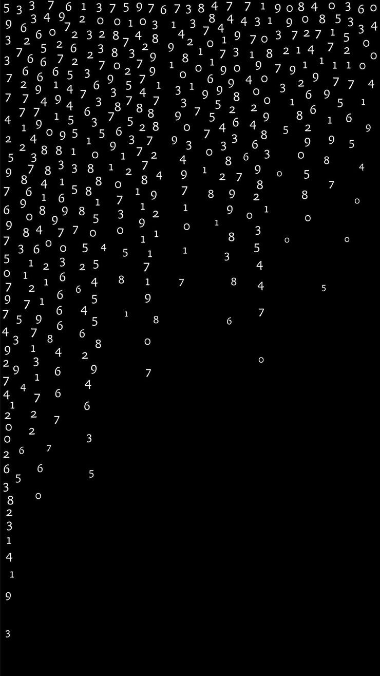 Foto la caída de los números concepto de datos grandes binario blanco ordenado volando dígitos magnífico estandarte futurista en