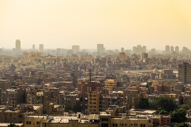 Cairo EgitoOutubro 2018 Horizonte visto da Cidadela Salah al Din na capital Cairo E