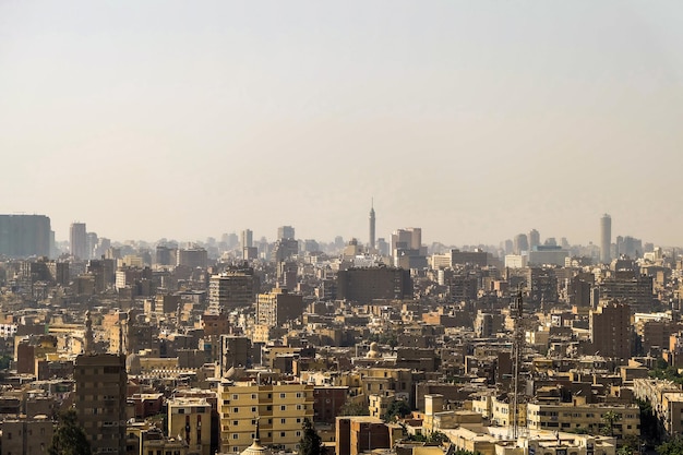 El Cairo EgyptOctober 2018 Skyline visto formulario Ciudadela Salah al Din en la ciudad capital de El Cairo E