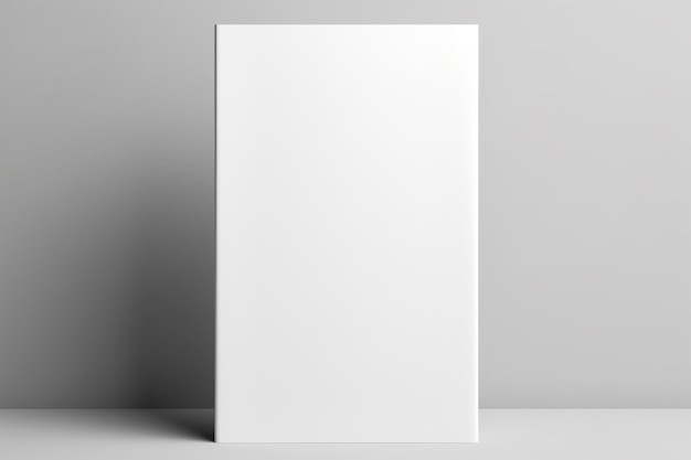 caixa branca em branco sobre um fundo cinzento com uma sombra generativa ai