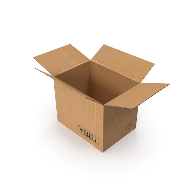 Caixa de cartão isolada em branco
