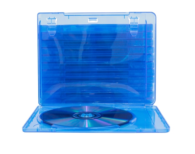 Foto caixa de dvd com disco em branco