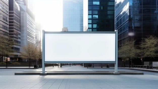 Foto caixa de luz vazia digital ao ar livre na esquina da rua a base para o espaço de cartaz em branco do layout