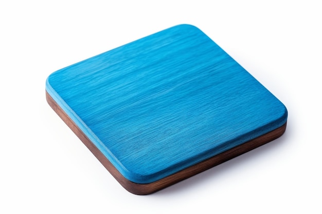 Caixa de madeira com tampa azul sobre fundo branco sobre uma superfície branca ou transparente PNG fundo transparente