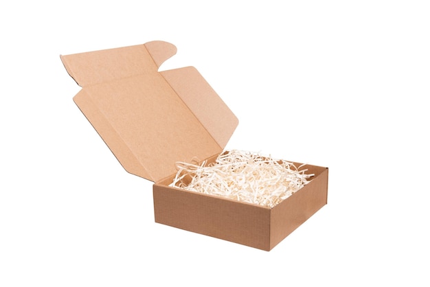 Caixa de papelão marrom, caixa de papelão com isolante de enchimento