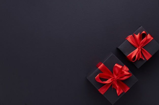 Caixa de presente de feliz Natal e plana