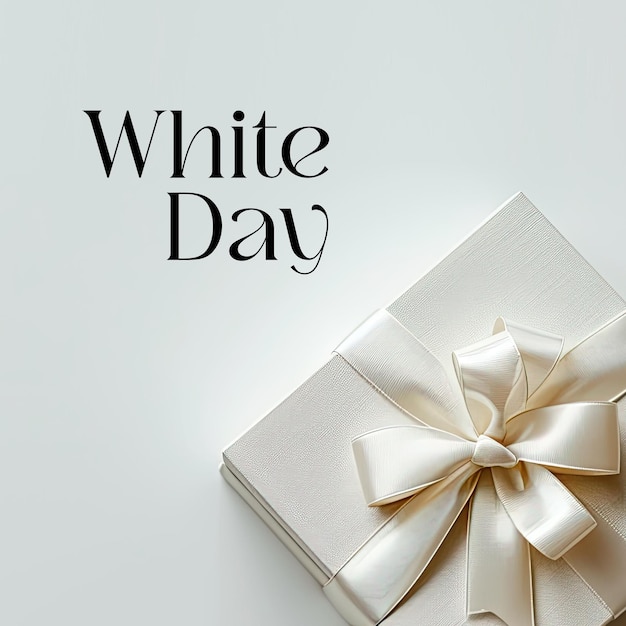 Caixa de presente elegante com tema White Day