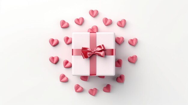 Caixa de presente para o Dia dos Namorados com fundo transparente