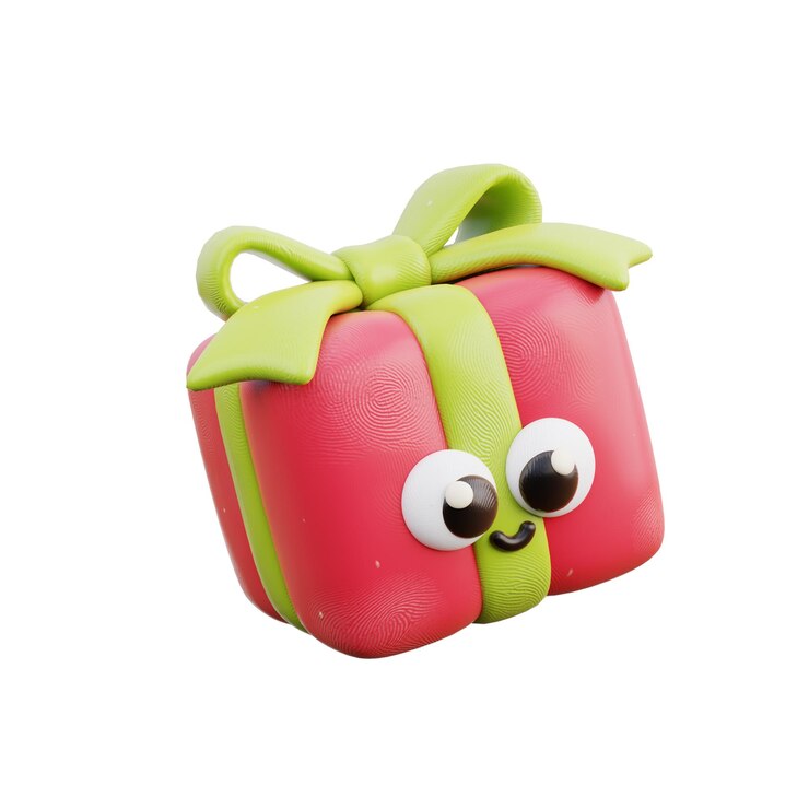 Foto caixa de presentes de natal em 3d feliz natal e feliz ano novo renderização em 3d