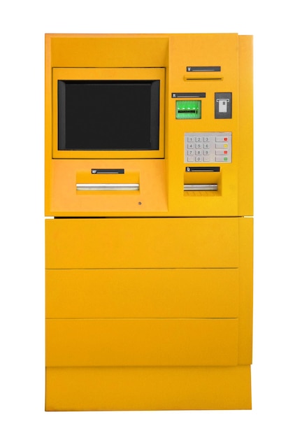 Foto caixa eletrônico caixa eletrônico amarelo