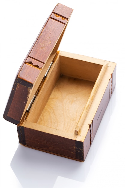 Foto caixão de madeira vintage