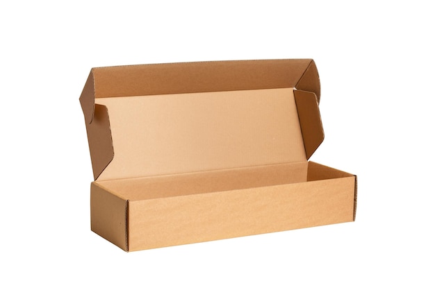 Caixas de papelão castanho vazias isoladas