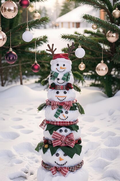 Caixas de presente extravagantes para bonecos de neve do país das maravilhas do Natal e delícias festivas