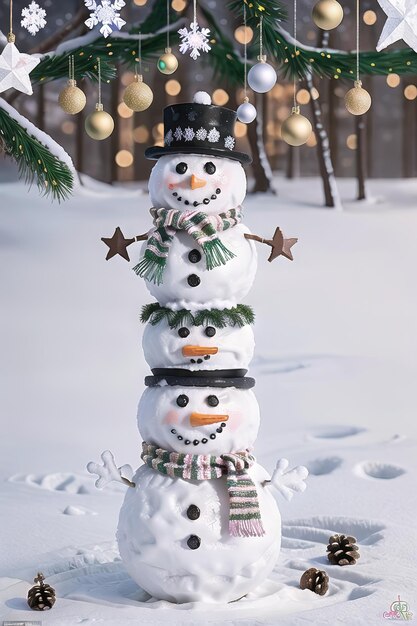 Caixas de presente extravagantes para bonecos de neve do país das maravilhas do Natal e delícias festivas