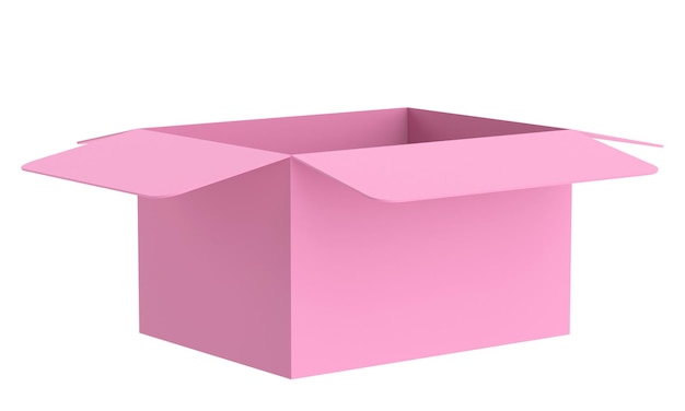 Caja abierta 3D Ilustración 3D