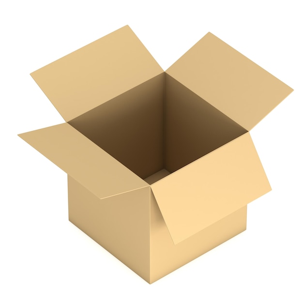 caja abierta 3d