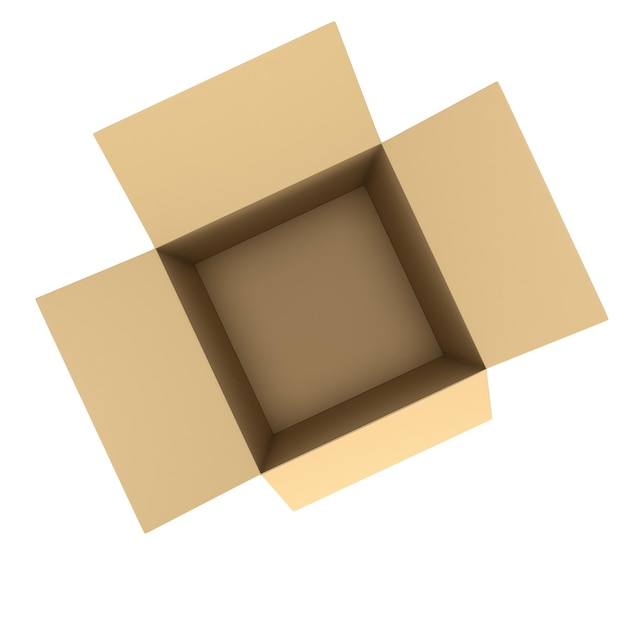 caja abierta 3d