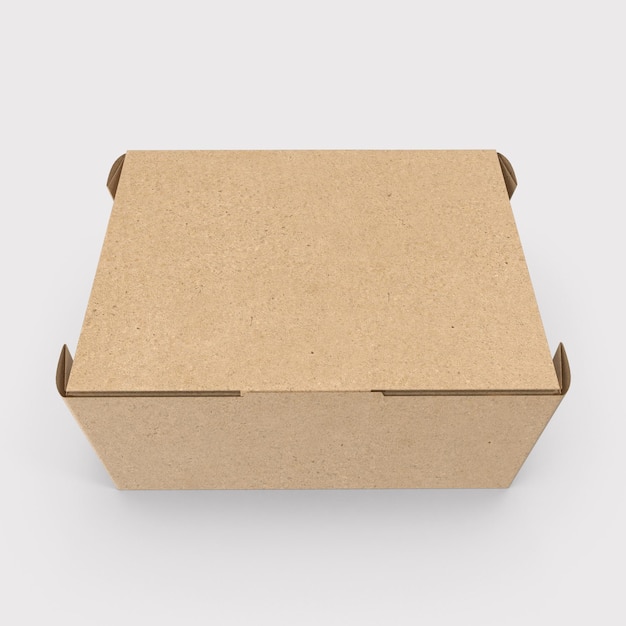 Foto caja de alimentos de cartón caja de alimentos de papel marrón ideas de paquetes reutilizables caja de alimentos de papel kraft de primera calidad maqueta