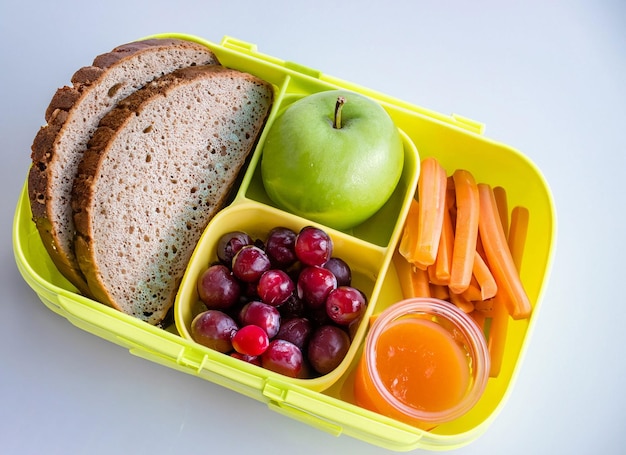 Caja de almuerzo con antecedentes escolares