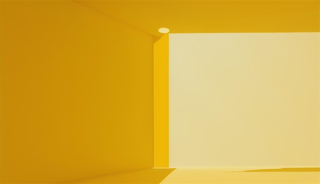Una caja amarilla con una luz blanca en la esquina.