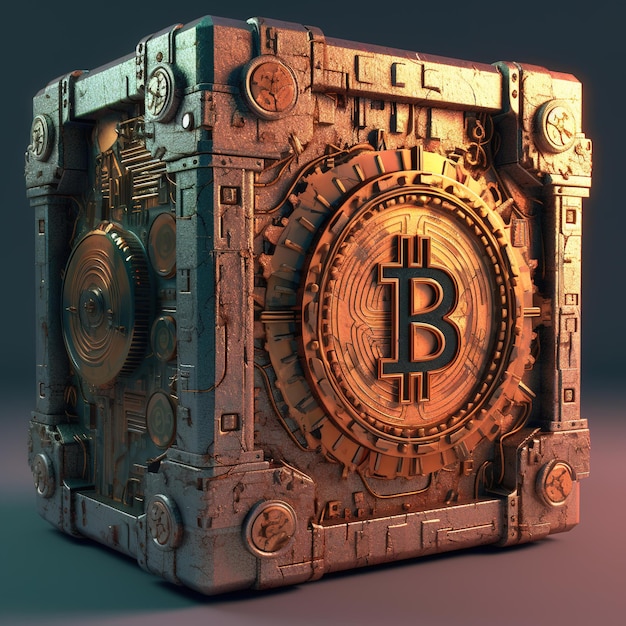 Foto caja de bitcoins