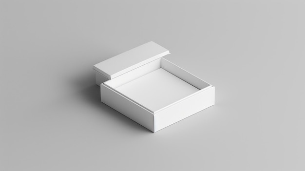 una caja blanca con una caja blanca al costado