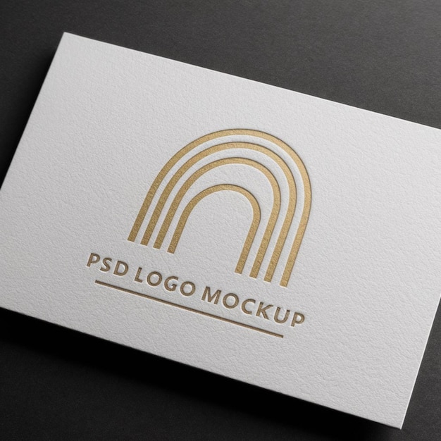 una caja blanca con un logotipo para un diseño de logotipo