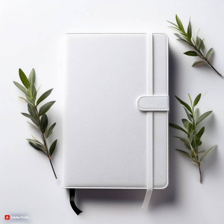 Foto una caja blanca con una planta en ella y un fondo blanco