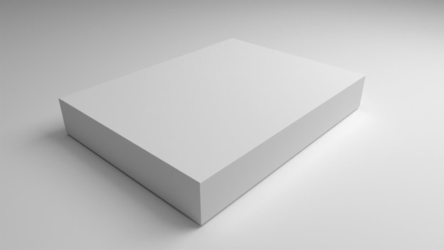 Foto una caja blanca con una tapa en blanco