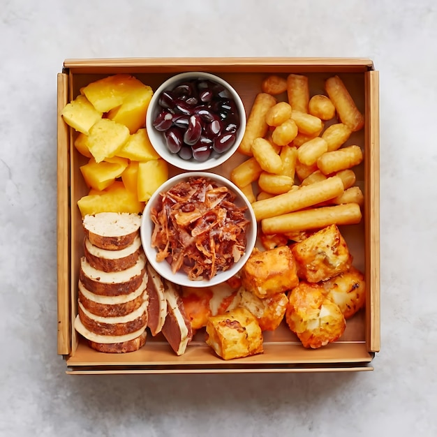 Caja de bocadillos Fotografía de comida