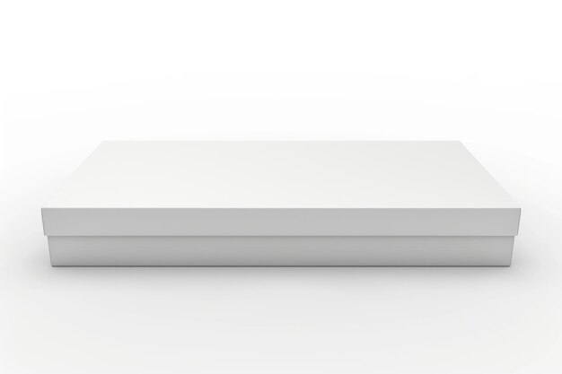 Caja de cartón blanca en blanco para el diseño de envases