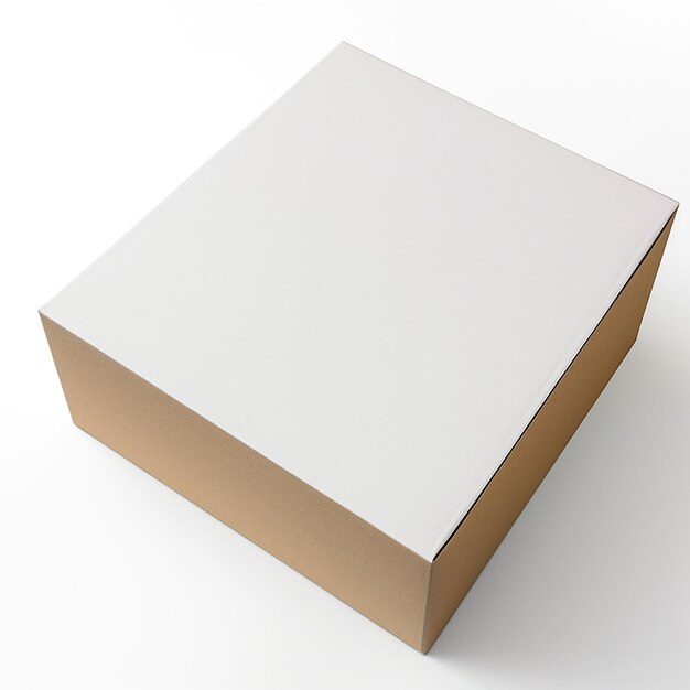 Foto caja de cartón en blanco