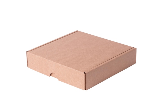Caja de cartón con tapa, aislada