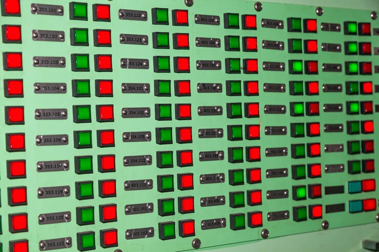 Foto caja de control eléctrico panel de control del generador marino