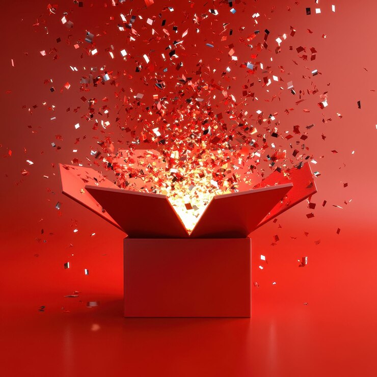 una caja con un corazón dentro que dice amor