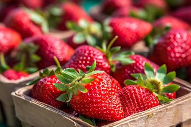 Caja con fresas de Huelva generada por Ai