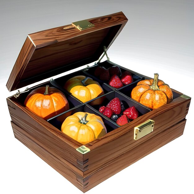 Caja de frutas de otoño