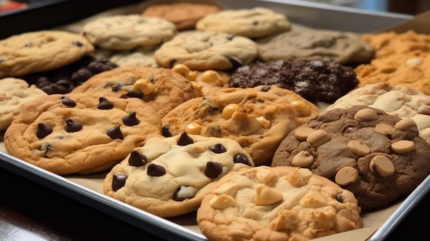 Una caja de galletas con una que dice 'chocolate chip'