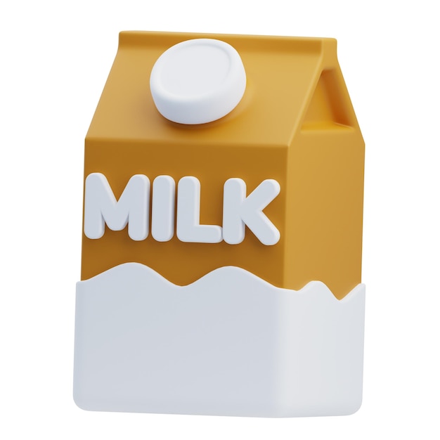 Caja de leche 3D para una cafetería