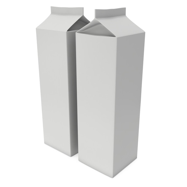 Caja de leche o jugo 3d