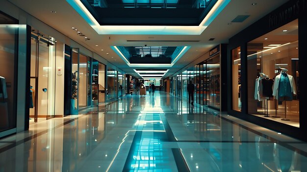 caja de luz con centro comercial de lujo IA generativa