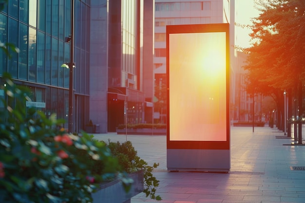 Foto caja de luz de señalización digital al aire libre para publicidad e información